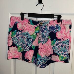 Lilly Pulitzer Pink and Blue Floral Women's Shorts